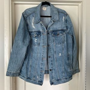 GAP Distressed Denim Jacket SzXL